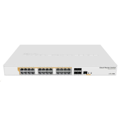 MikroTik Cloud Router Switch CRS328-24P-4S+RM, 800MHz CPU,512MB RAM, 24xLAN, 4xSFP+ slot, vč. L5 - rozbaleno
