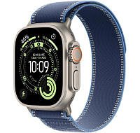 Apple Watch Ultra 3 GPS + Cellular 49mm Natural Titanium Case with Blue/Bright Blue Trail Loop - M/L