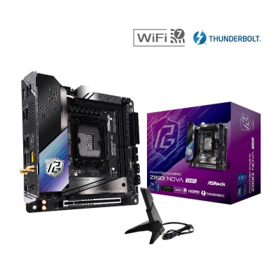 ASRock MB Sc LGA1851 Z890I NOVA WIFI, Intel Z890, 2xDDR5, 1xHDMI, 2xThunderbolt, WI-FI, mITX