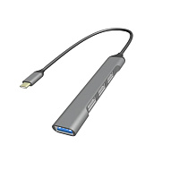 GEMBIRD hub, 4-port USB 3.2 (Gen 1), Type-C, stříbrná