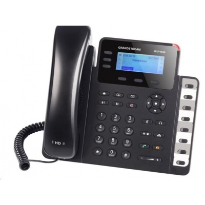 Grandstream GXP1630 [VoIP telefon - 3x SIP účet, HD audio, 3 prog.tl.+8 předvoleb, switch 2xLAN 1000Mbps, PoE]