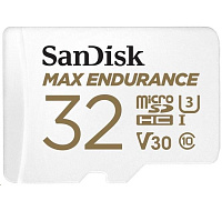 SanDisk MicroSDHC karta 32GB MAX Endurance + adaptér, 15,000 hodin