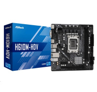 BAZAR - ASRock MB Sc LGA1700 H610M-HDV, Intel H610, 2xDDR4, 1xDP, 1xHDMI, 1xVGA, mATX - Po opravě (Bez příšlušenství)