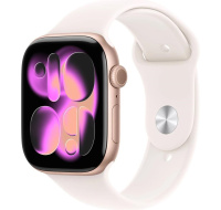 Apple Watch Series 11 GPS 46mm Rose Gold Aluminium Case with Light Blush Sport Band - S/M