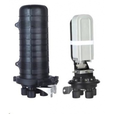 XtendLan Spojka, optická, vodotěsná, zemní/zeď/stožár, 96 vláken 4x12x2, 4 prostupy, matice, 415x206mm