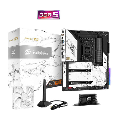 BAZAR - ASRock MB Sc AM5 X670E TAICHI CARRARA, AMD X670, 4xDDR5, 1xHDMI, WI-FI, EATX - Po opravě (Bez příšlušenství)