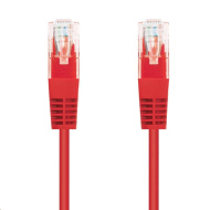 C-TECH kabel patchcord Cat5e, UTP, červený, 3m