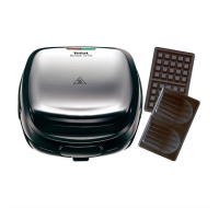 BAZAR - Tefal Snack Time SW341D12 toustovač, 2v1, 700 W, vyměnitelné plotny, bezpečnostní západka - Poškozený obal (Komp