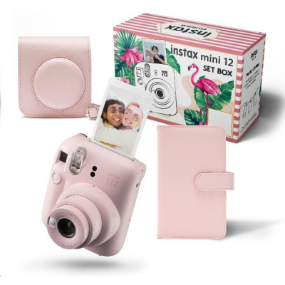 BAZAR - Fujifilm MINI 12 Big bundle růžový - Poškozený obal (Komplet)