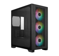 Cooler Master case Elite 301, mATX, Průhledná bočnice, 3x 120mm ARGB Fan, Černá