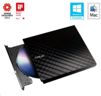 BAZAR ASUS DVD Writer SDRW-08D2S-U LITE/BLACK, External Slim DVD-RW, black, USB (POŠKOZENÝ OBAL)