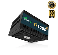 EVOLVEO G1000 zdroj 1000W, 80+ GOLD, ATX 3.1, aPFC, 140 mm ventilátor, záruka 3 roky, černý