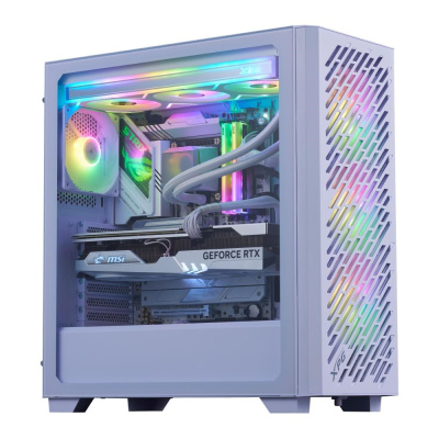 ADATA XPG case VALOR AIR PRO, ATX, Průhledná bočnice, 4x 120mm ARGB Fan, Bílá