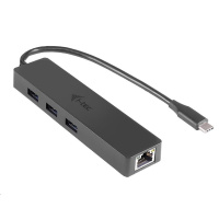 i-tec USB-C 3.1 Slim 3-portový HUB + RJ-45