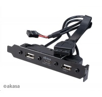 AKASA adaptér MB interní, Type-C USB3.1 Gen1 internal adapter cable + Type-A USB2.0  ports, 40 cm