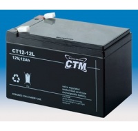 Baterie - CTM CT 12-12L (12V/12Ah - Faston 250), životnost 5let