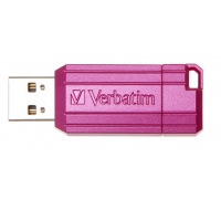 VERBATIM Flash Disk 16GB Hi-Speed Store 'n' Go, Pinstripe, USB 2.0, Hot růžová