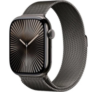 Apple Watch Series 10 GPS + Cellular 46mm Slate Titanium Case with Slate Milanese Loop - S/M