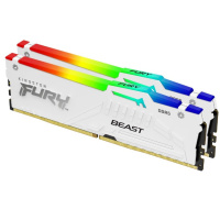 KINGSTON DIMM DDR5 64GB (Kit of 2) 5600MT/s CL40 FURY Beast Bílá RGB XMP