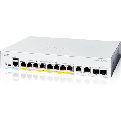 BAZAR - Cisco Catalyst switch C1200-8FP-2G (8xGbE,2xGbE/SFP combo,8xPoE+,120W,fanless) - REFRESH - Po opravě (Komplet)