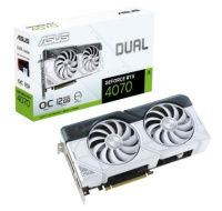 ASUS VGA NVIDIA GeForce RTX 4070 DUAL WHITE OC 12G, 12G GDDR6X, 3xDP, 1xHDMI