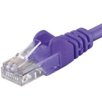 PremiumCord Patch kabel UTP RJ45-RJ45 CAT6 0.25m fialová