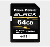 Delkin SDXC BLACK Rugged UHS-II R300/W250 (V90) 64GB (new)