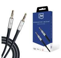 3mk audio kabel - AUX Cable Jack 3,5 mm - Jack 3,5 mm, délka 1 m, černá