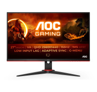 AOC MT VA LCD WLED 27" Q27G2E/BK - VA panel, 2560x1440, 1ms, 155Hz, 2xHDMI, DP