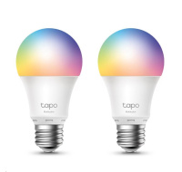 TP-Link Tapo L530E(2-pack) chytrá WiFi stmívatelná LED žárovka (barevná,2500K-6500K,806lm,2,4GHz,E27)