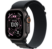 Apple Watch Ultra 3 GPS + Cellular 49mm Black Titanium Case with Black Alpine Loop - Large