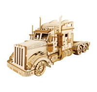 RoboTime dřevěné 3D puzzle Americký tahač