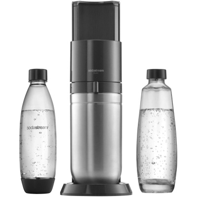 SodaStream DUO výrobník sody, mechanický, plastová láhev, skleněná láhev, bombička s CO2