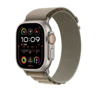 APPLE Watch Ultra 2 GPS + Cellular, 49mm Titanium Case with Olive Alpine Loop - Large