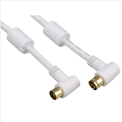 Hama anténní kabel vidlice-zásuvka, kolmé konektory, 95 dB, 3*, 1,5 m