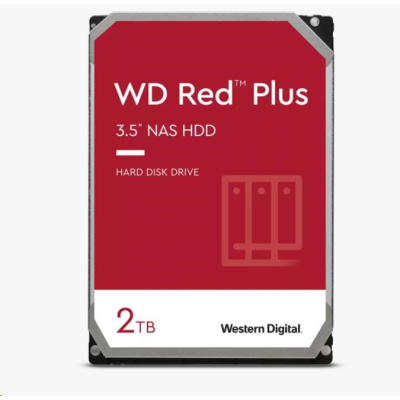 BAZAR - WD RED PLUS NAS WD20EFPX 2TB SATA/600 64MB cache 175 MB/s CMR
