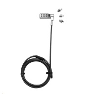 BAZAR - DICOTA Universal Security Cable Lock, 3 Exchangeable heads fits all slots, combination - Rozbaleno (Komplet)