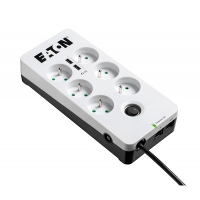 Eaton Protection Box 6 Tel@ USB FR, přepěťová ochrana, 6 zásuvek, 2x USB nabíječka, 1m