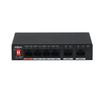 Dahua PFS3006-4ET-60-V2, desktop switch, 6 portů, 10/100 Mb/s, neřízený, 4 PoE