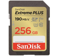 SanDisk SDXC karta 256GB Extreme PLUS (R 190 MB/s  W130 MB/s Class 10, UHS-I U3 V30)