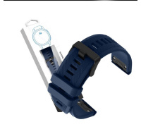 RhinoTech řemínek pro Garmin QuickFit sportovní silikonový 26mm tmavě modrý