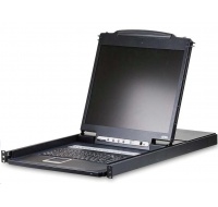 ATEN 8-port KVM PS/2+USB, OSD, rack, 19" LCD, touchpad, klávesnice