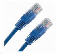 XtendLan patch kabel Cat5E, UTP - 1m, modrý (prodej po 10 ks)