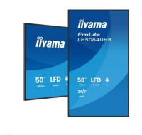 iiyama ProLite LH5064UHS-B1AG, 4K, USB, USB-C, RS232, Ethernet, Wi-Fi, Android, kit (RS232), black