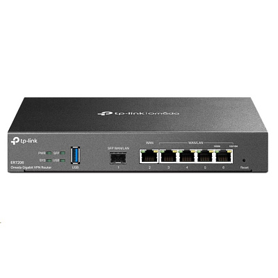 TP-Link ER7206 OMADA VPN router v2.30 (P/N:1700000290) (1xSFP LAN/WAN,1xGbEWAN,4xGbELAN,USB3.0)