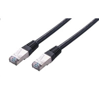 C-TECH kabel patchcord Cat5e, FTP, černý, 0,25m