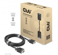 Club3D kabel oboustranný VGA, M/M, 28AWG, 3m