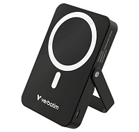 VERBATIM Powerbanka Charge 'n' Go, Magnetická, 10000 mAh, USB-C, Stojánek, Černá