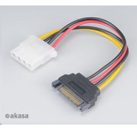 AKASA kabel  SATA redukce napájení na 4pin Molex, 15cm, 2ks v balení