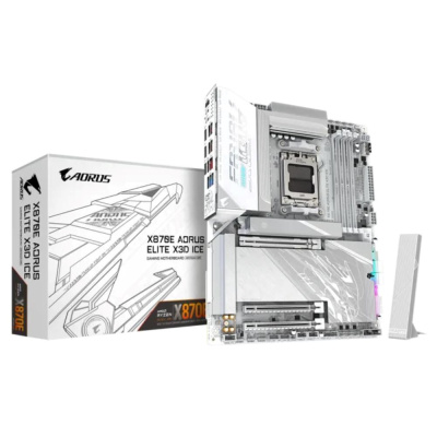 GIGABYTE MB Sc AM5 X870E A PRO X ICE, AMD X870E, 4xDDR5, 2x USB-C, 2xHDMI, ATX